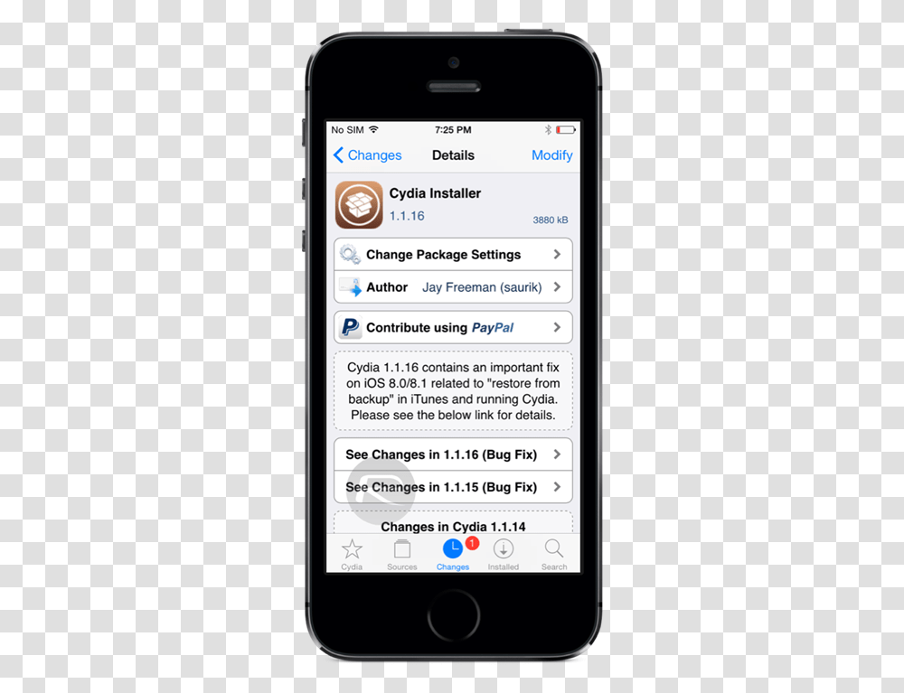 Cydia 1116 Released Here's What Is New And How To Update Iphone, Mobile Phone, Electronics, Cell Phone, Text Transparent Png