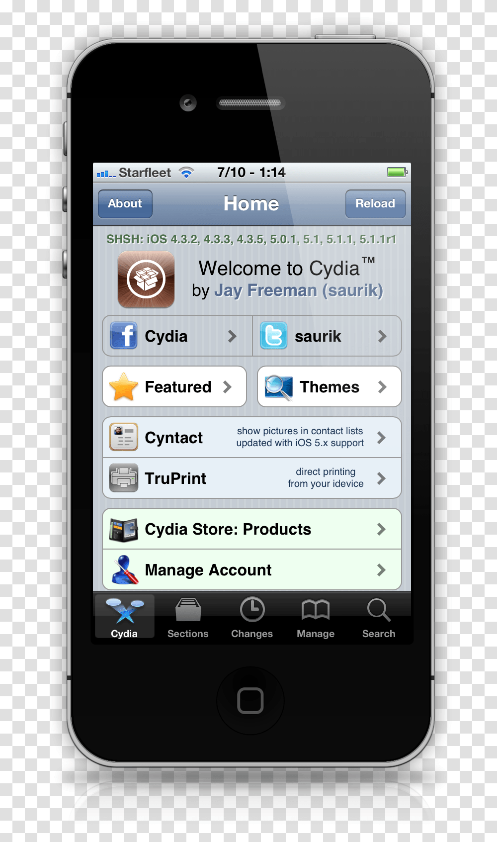 Cydia ios. Сидия для IOS. IPOD Touch IOS. SHSH IOS. IOS 4.3.3 IPOD.