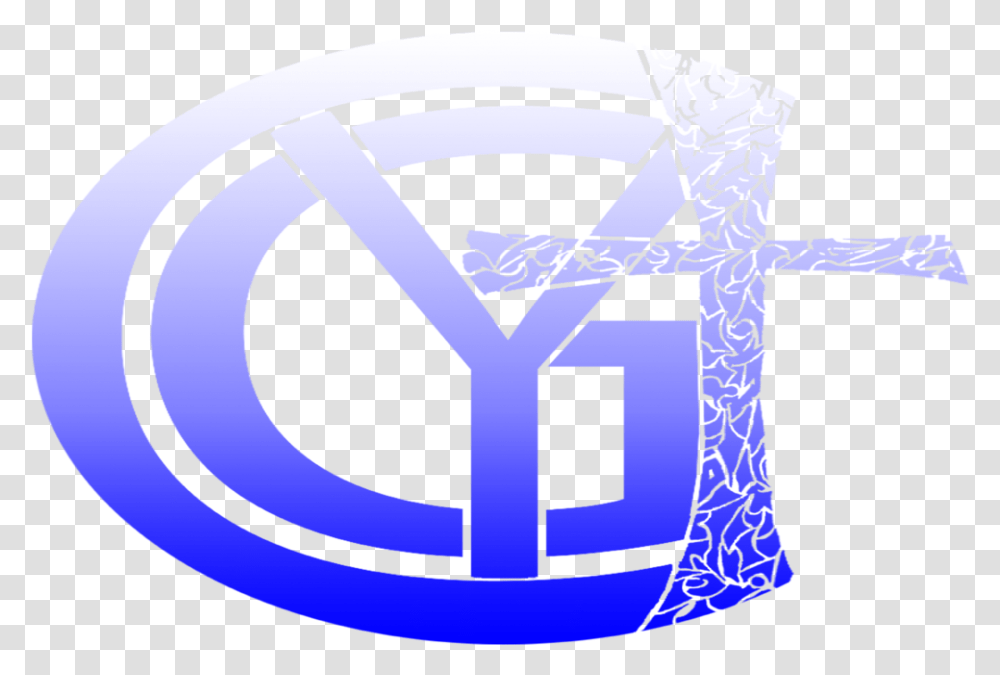Cyg Logo Stretched Blue White, Cross, Trademark Transparent Png