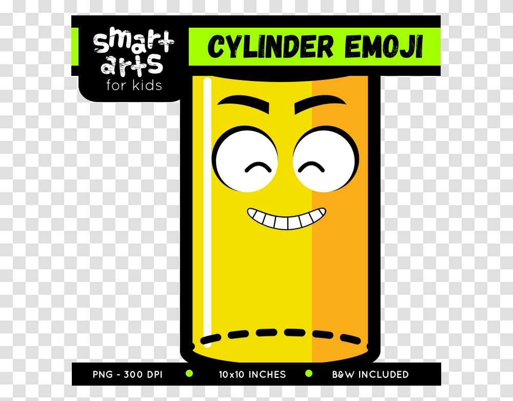 Cylinder Emoji Clip Art Smart Arts For Kids, Label, Bottle Transparent Png