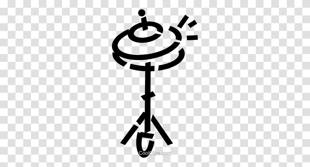 Cymbal Royalty Free Vector Clip Art Illustration, Cross, Tripod, Lamp Transparent Png