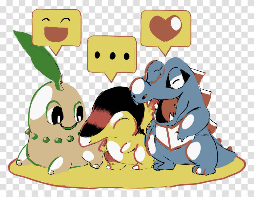 Cyndaquil Chikorita And Totodile, Face, Crowd Transparent Png