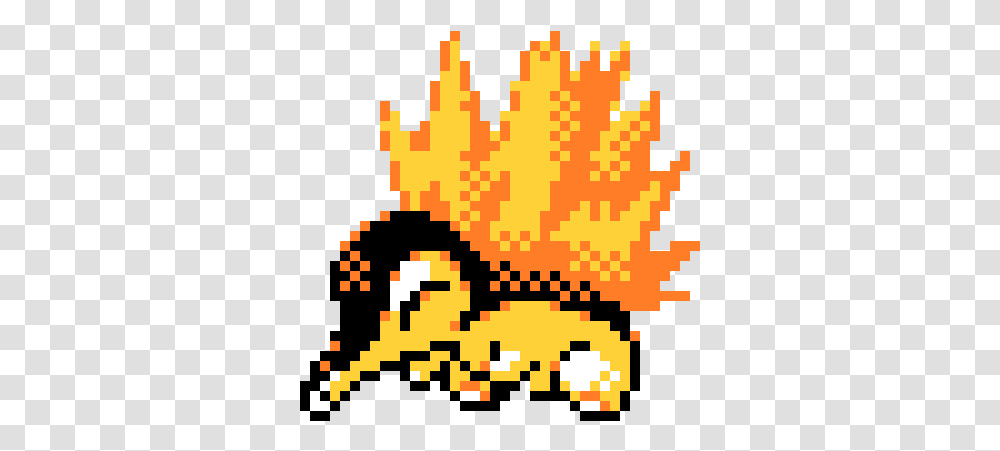 Cyndaquil Pokemon Silver Pixel Art, Rug, Fire, Plant, Flame Transparent Png