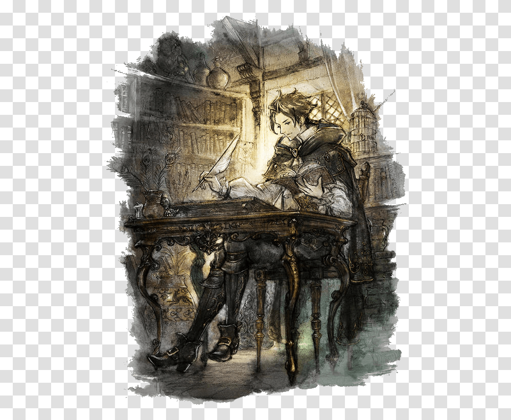 Cyrus Albright Cyrus Albright Octopath Traveler, Painting, Archaeology, Person Transparent Png