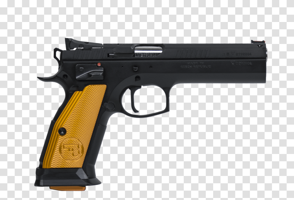 Cz 75 Tactical Sport Orange, Gun, Weapon, Weaponry, Handgun Transparent Png