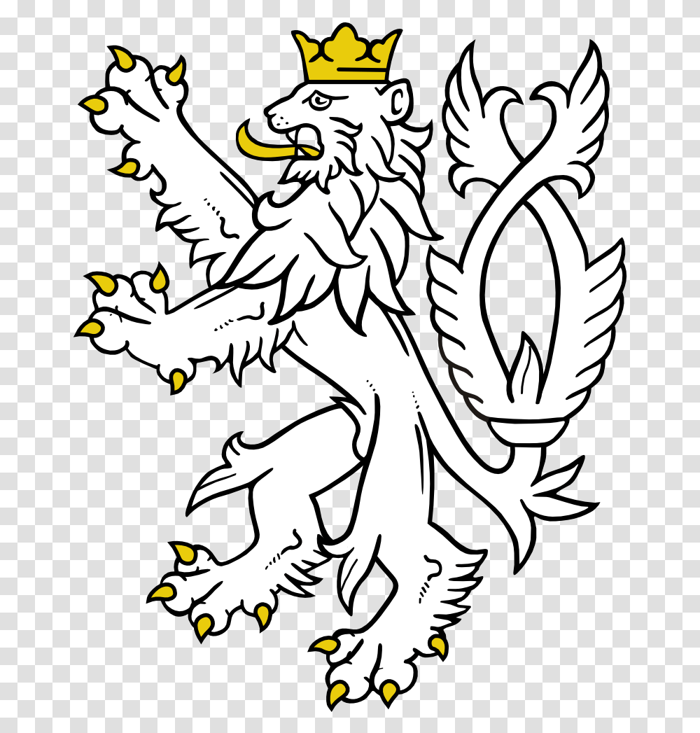Czech Lion, Dragon, Emblem, Stencil Transparent Png