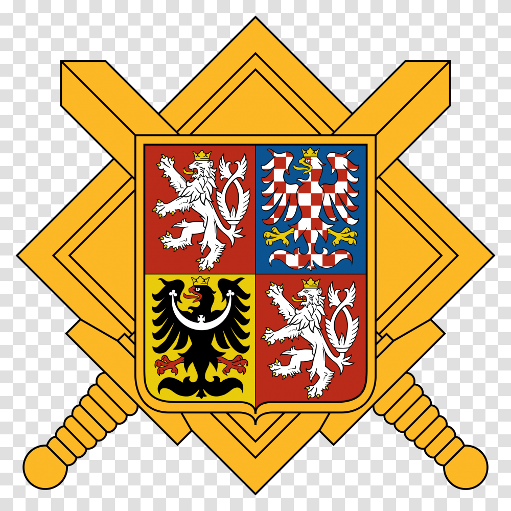 Czech Republic Coat Of Arms, Logo, Trademark, Emblem Transparent Png