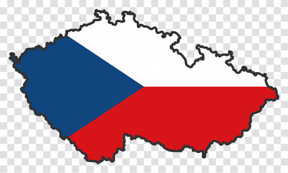 Czech Republic Flag Map Large Map Czech Republic Flag Country, Plot, Hand, Label Transparent Png