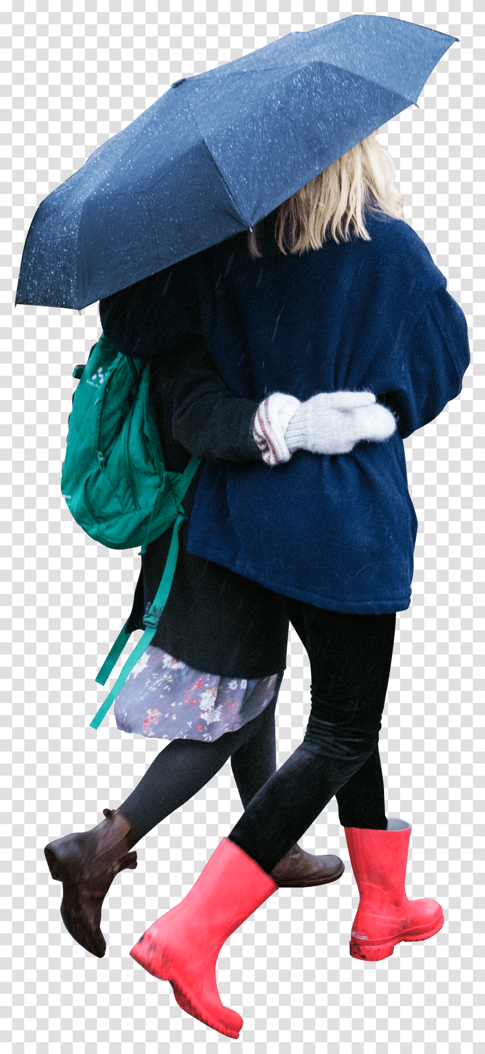 D And M On A Synchronized Walk To See The Moose In Walking Rain, Person, Hood, Fashion Transparent Png