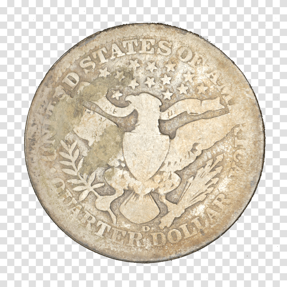 D Barber Quarter Rev Coin Transparent Png