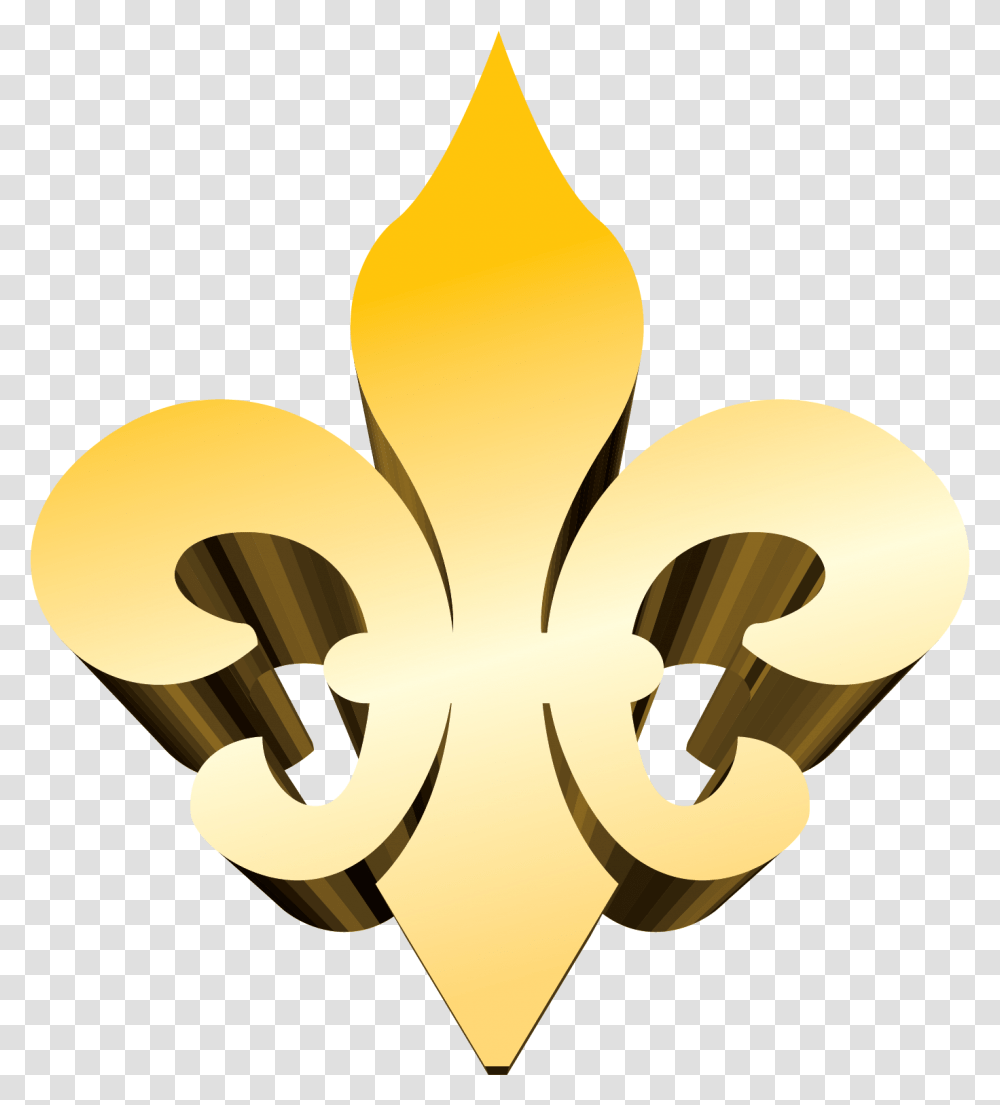 D Gold Fleur De Lis Vector Clip Art, Lamp, Light, Trophy Transparent Png