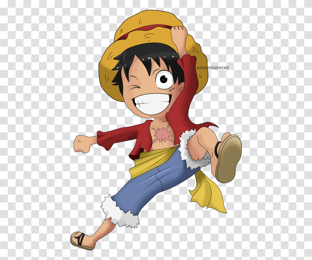 D Monkey D Luffy Chibi Wallpaper Hd, Person, Drawing, Book Transparent Png