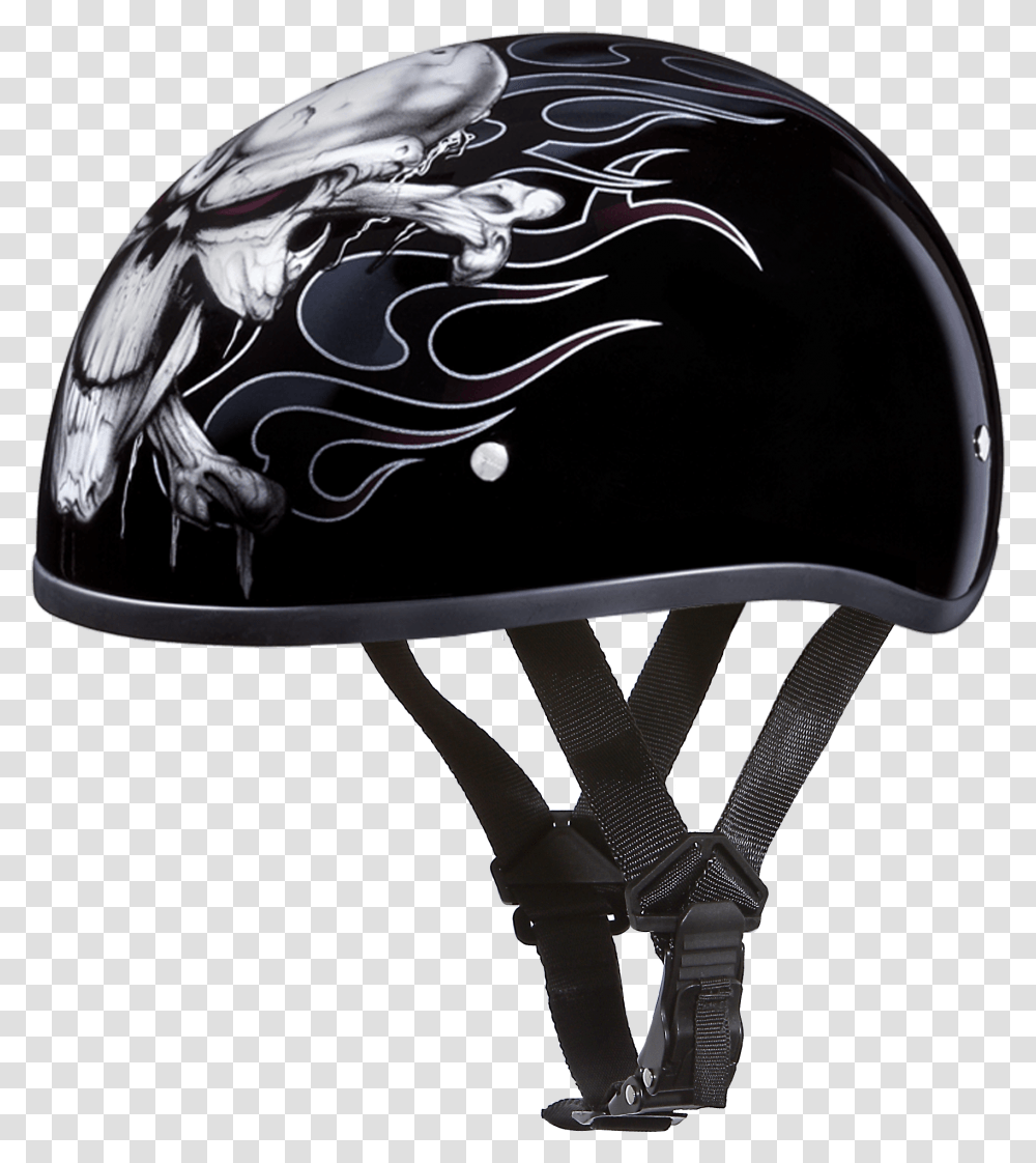 D O T Daytona Skull Cap W Cross Bones Daytona Daytona Motorcycle Helmet, Apparel, Crash Helmet, Hardhat Transparent Png