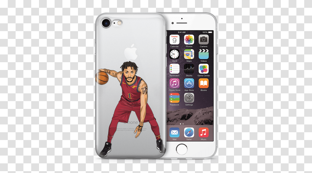 D Rose Basketball Iphone Case Derrick Rose Phone Case, Mobile Phone, Electronics, Cell Phone, Person Transparent Png