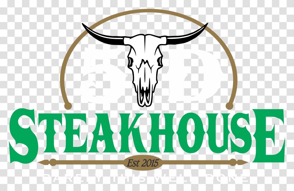 D Steakhouse Steak House Logo, Longhorn, Cattle, Mammal, Animal Transparent Png