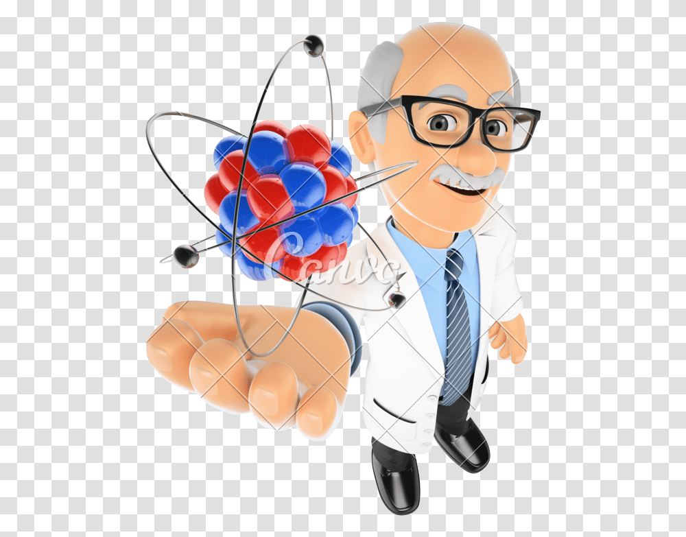 D Teacher With An Atom Photos Physicist Clipart, Tie, Accessories, Accessory, Person Transparent Png