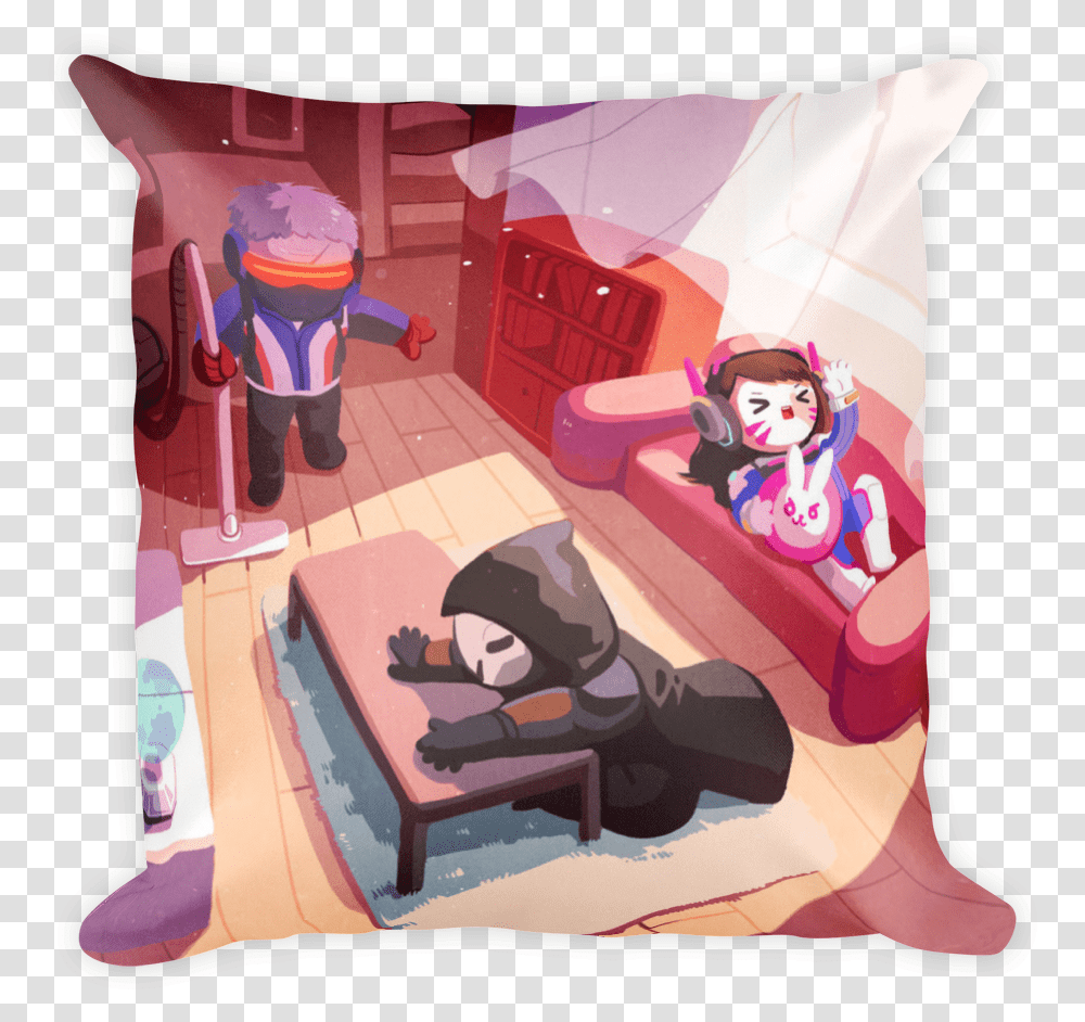 D Va And Dad, Pillow, Cushion, Outdoors Transparent Png