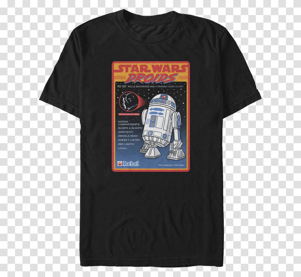 D2 Droid Figure Star Wars T Shirt Darth Vader, Apparel, T-Shirt Transparent Png