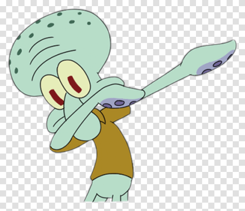 Dab Background Picture Squidward Dabbing, Hammer, Tool, Hand, Cutlery Transparent Png