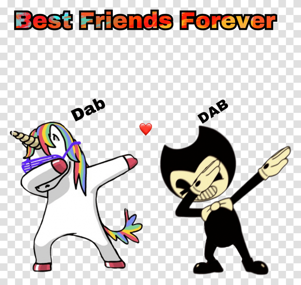 Dab Heart Bffsforever Bendyandtheinkmachine Unicorn Bendy And The Ink Machine Dab, Person, People, Performer Transparent Png