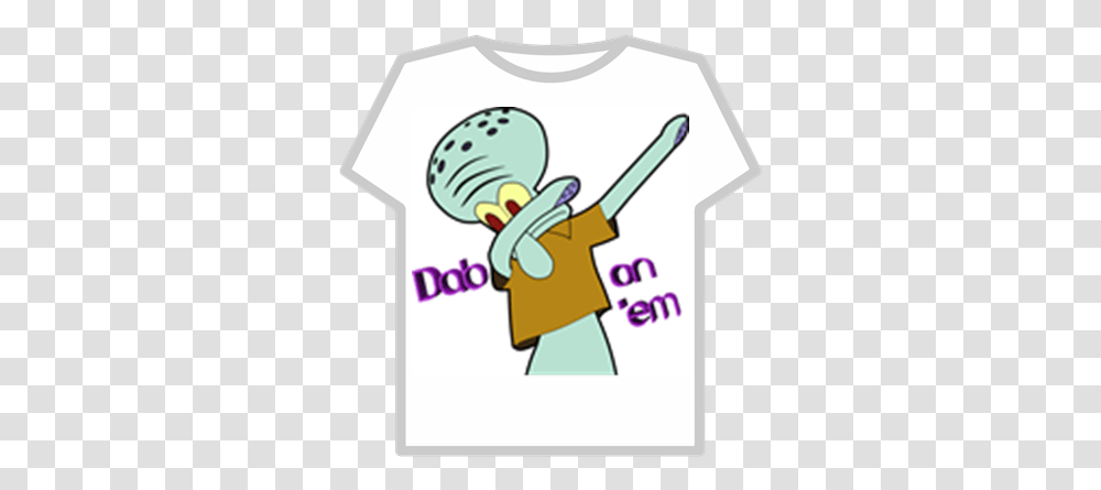 Dabbbing Squidward T Shirt Roblox Really Red Bubble Sticker, Text, Number, Symbol, Rattle Transparent Png