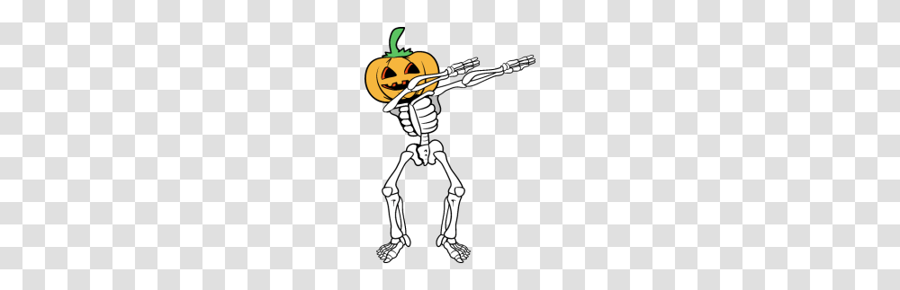 Dabbing Dab Dancing Halloween Skeleton Pumpkin, Person, Human, Bow, Leisure Activities Transparent Png