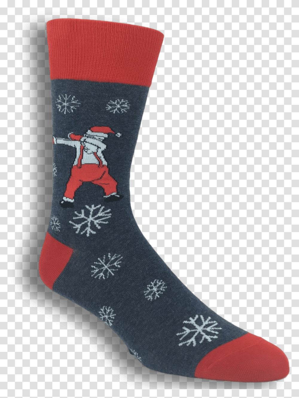 Dabbing Santa And Rudolph Christmas Sock, Shoe, Footwear, Clothing, Apparel Transparent Png