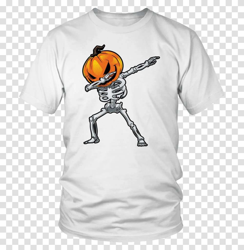 Dabbing Skeleton Pumpkin Halloween Shirt Funny T Shirts Offensive, Apparel, T-Shirt, Plant Transparent Png