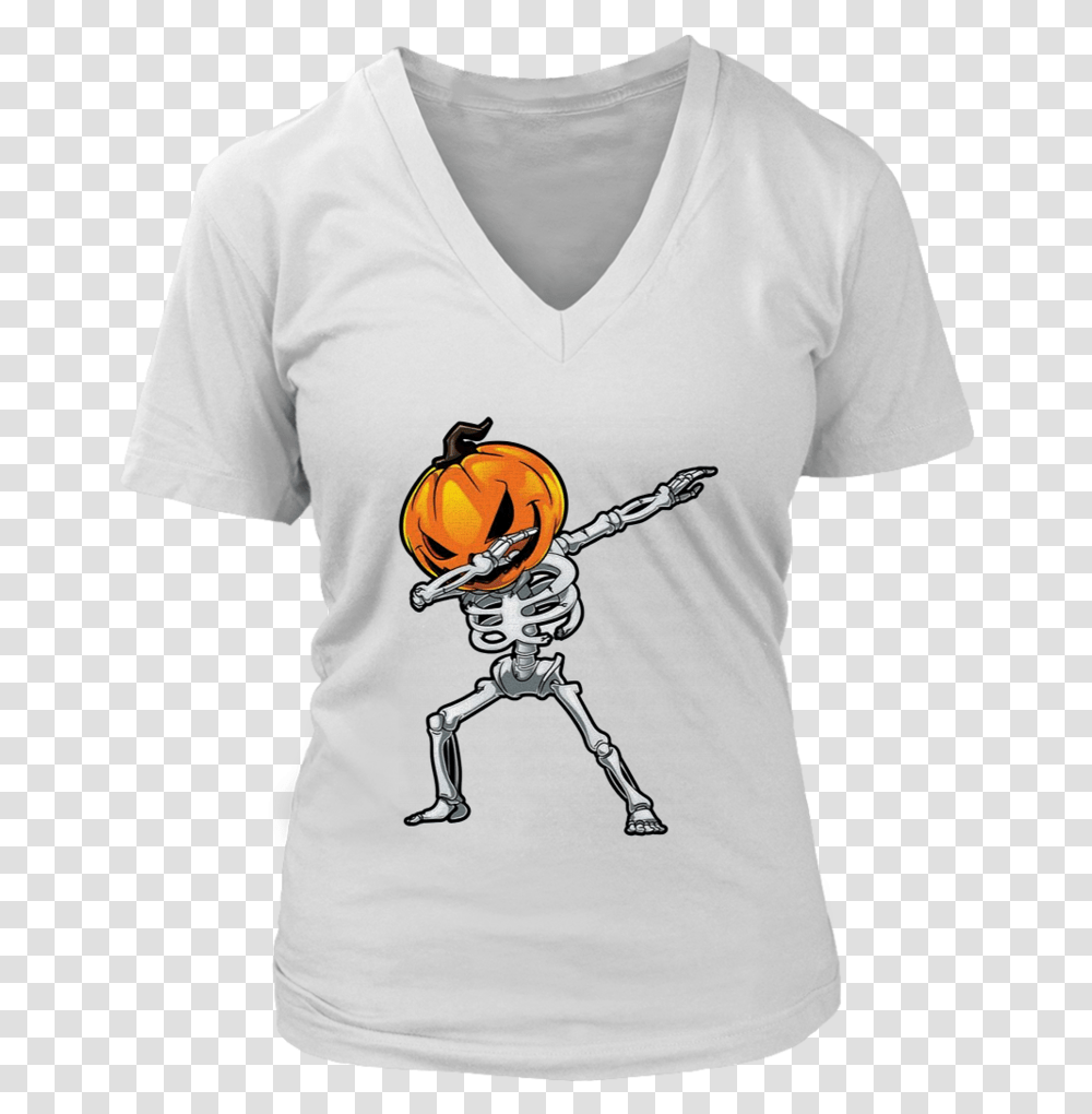 Dabbing Skeleton Pumpkin Halloween Shirt Unicorn Shirts For Moms, Apparel, T-Shirt, Sleeve Transparent Png