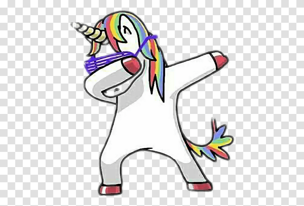 Dabbing Unicorn, Horse, Drawing Transparent Png