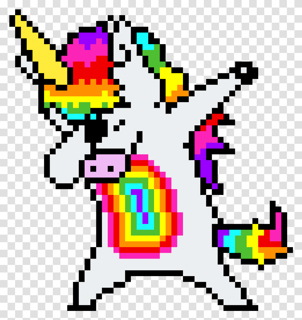 Dabbing Unicorn Pixel Art, Rug, Paper Transparent Png
