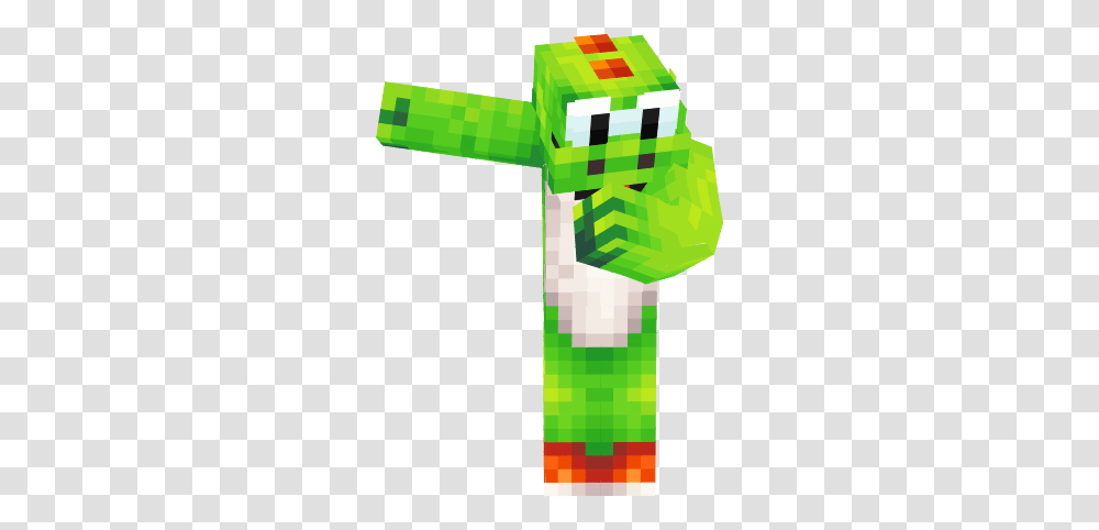Dabbing Yoshi Nova Skin Orange Yoshi Minecraft Skin, Cross, Symbol, Green, Hand Transparent Png