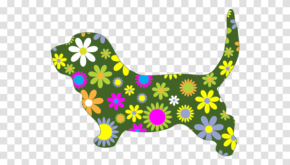 Dachshund Basset Hound Dog Breed Clip Art Icon Colorful Dog, Floral Design, Pattern Transparent Png