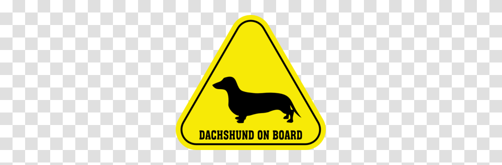 Dachshund Clip Art, Triangle, Sign, Road Sign Transparent Png