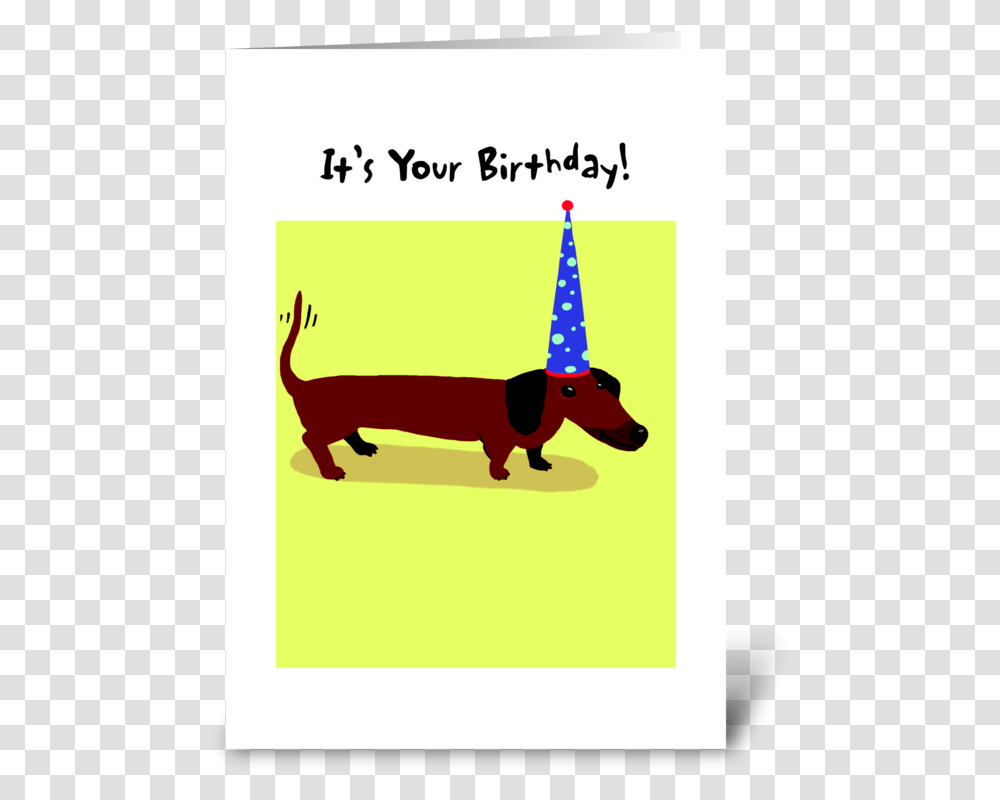 Dachshund Happy Birthday Greeting Card, Label, Mammal, Animal Transparent Png
