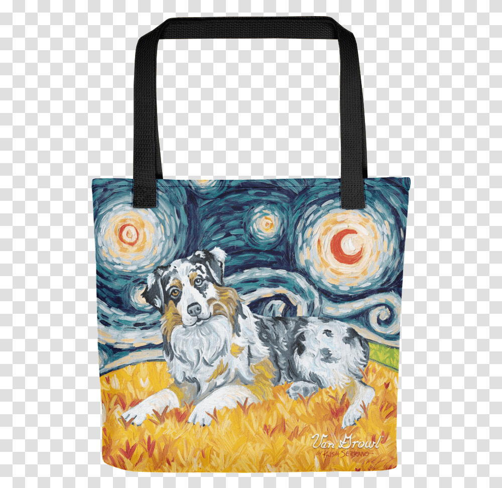 Dachshund On A Starry Night, Bag, Painting, Handbag Transparent Png