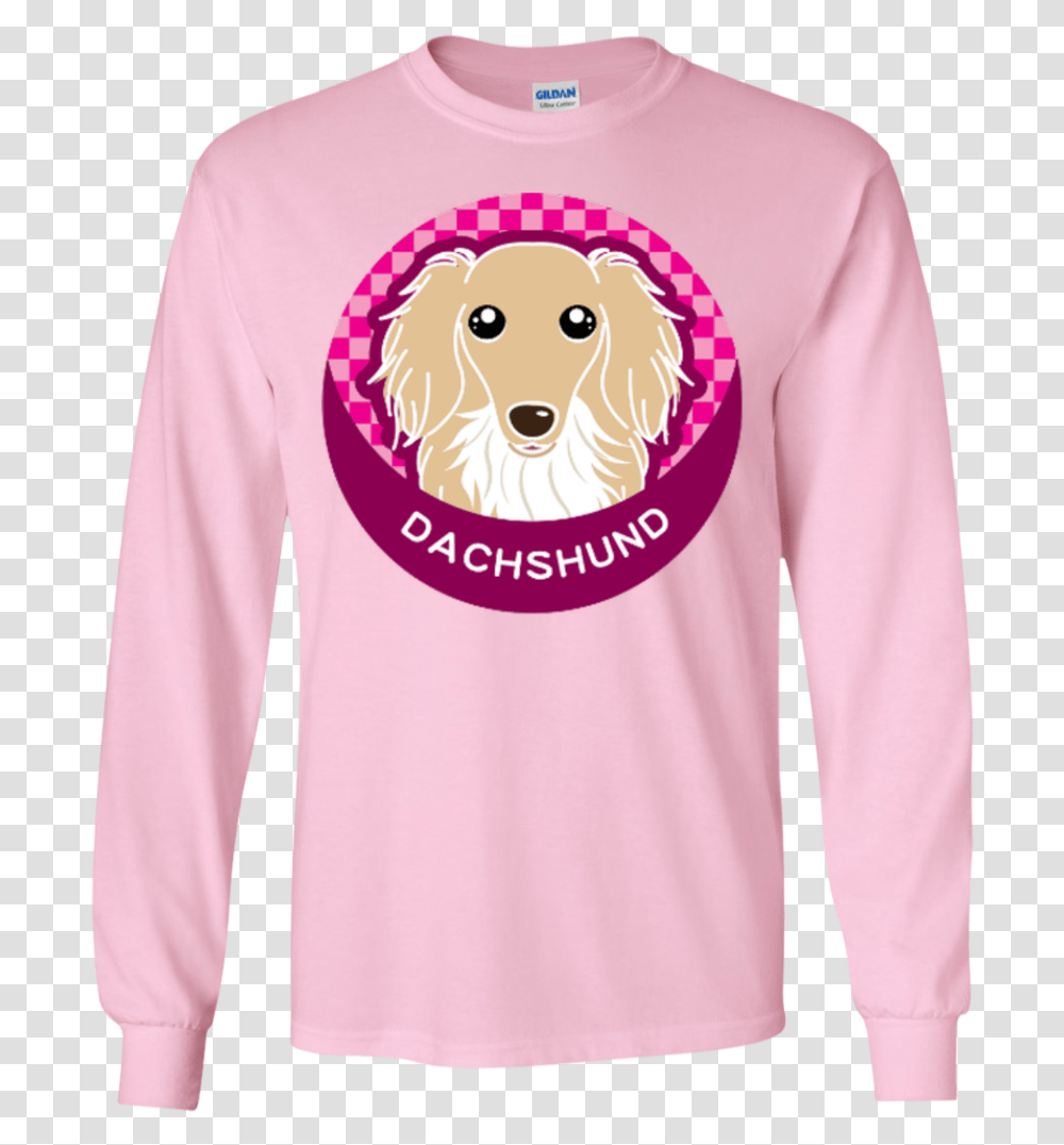 Dachshund Round Dog Logo 3 Pink, Sleeve, Clothing, Long Sleeve, Pet Transparent Png