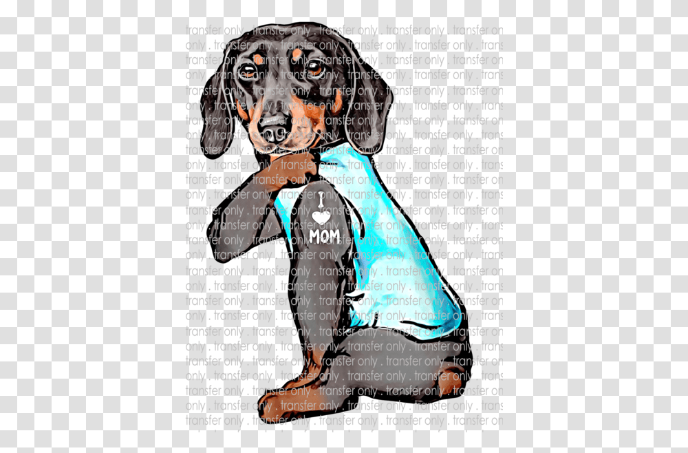 Dachshund Tattoo Love Mom Waterslide Sublimation Transfers Love Mom Dachshund Shirt, Poster, Advertisement, Flyer, Paper Transparent Png