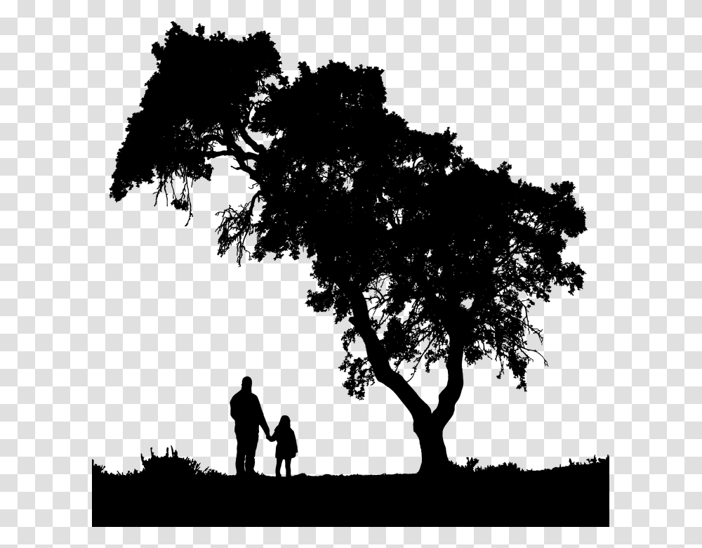 Dad And Daughter Silhouette Father And Daughter Silhouette Clip Art, Gray, World Of Warcraft Transparent Png
