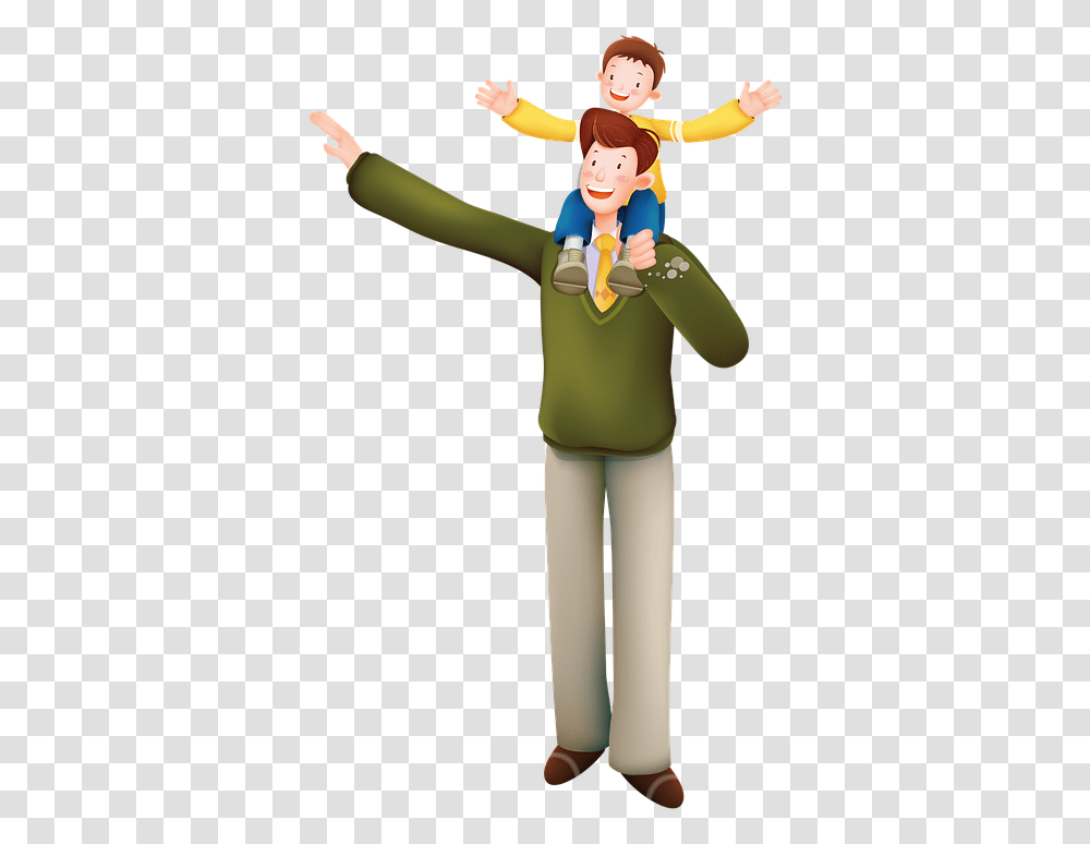 Dad Son Father Baby Papa Risunok, Person, Elf, Outdoors, People Transparent Png