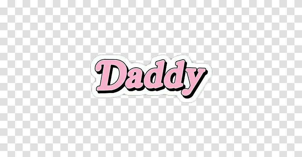 Daddy Pink Aesthetic White Black Freetoedit, Label, Word, Sticker Transparent Png