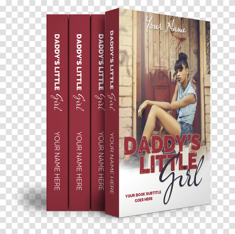 Daddy S Little Girl Predesigned Book Cover, Person, Human, Novel, Furniture Transparent Png