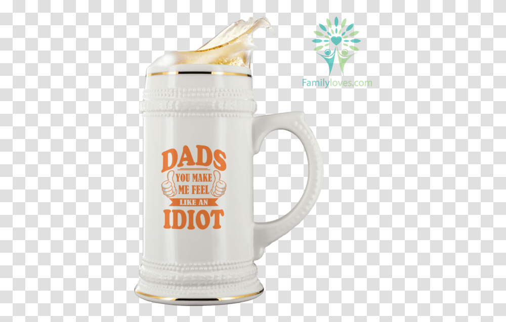 Dads You Make Me Feel Like An Idiot Beer Stein Tag Beer Stein, Jug, Milk, Beverage, Drink Transparent Png