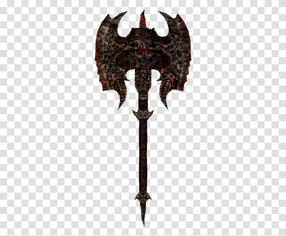 Daedric Battle Axe, Weapon, Weaponry, Sword, Blade Transparent Png