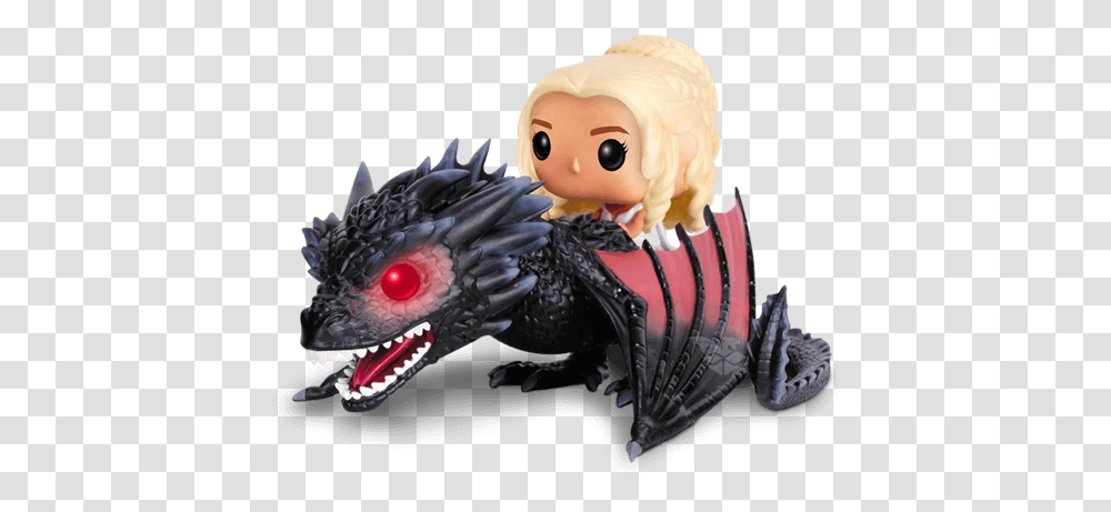 Daenerys And Drogon Funko Pop Daenerys On Dragon Funko, Figurine, Toy, Person, Human Transparent Png