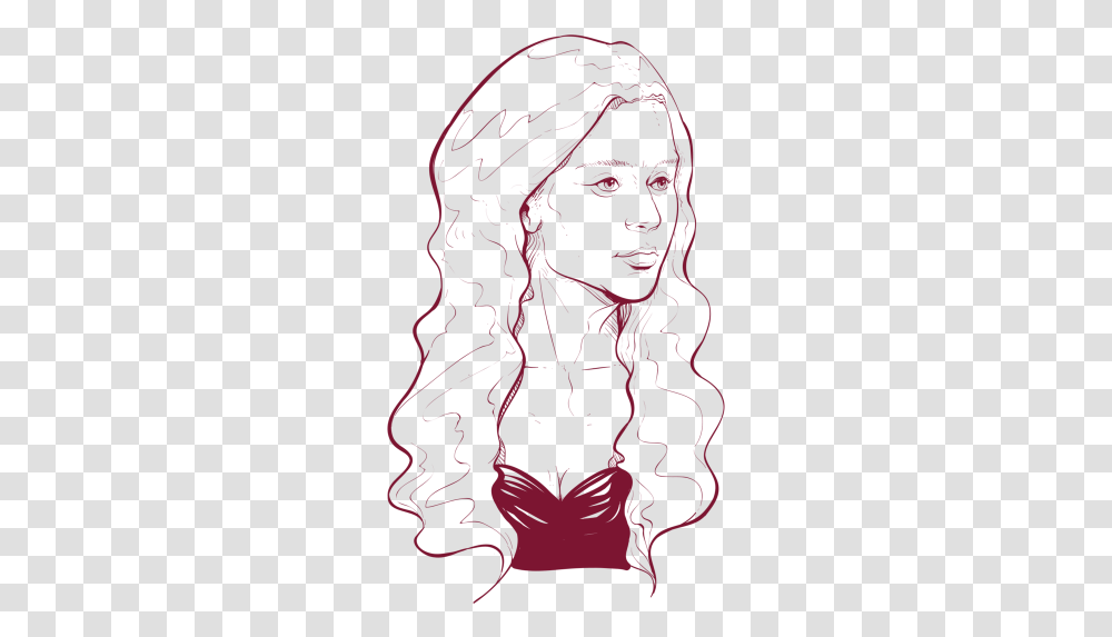 Daenerys Tardaryen Icon Of Doodle Style Sketch, Art, Graphics, Modern Art, Purple Transparent Png