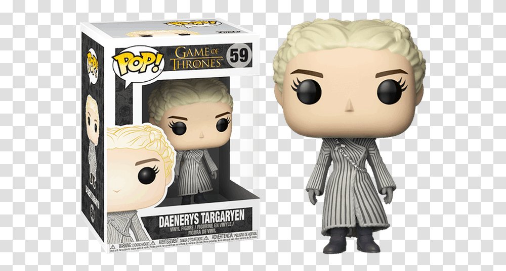 Daenerys White Coat Funko, Toy, Doll, Figurine, Head Transparent Png