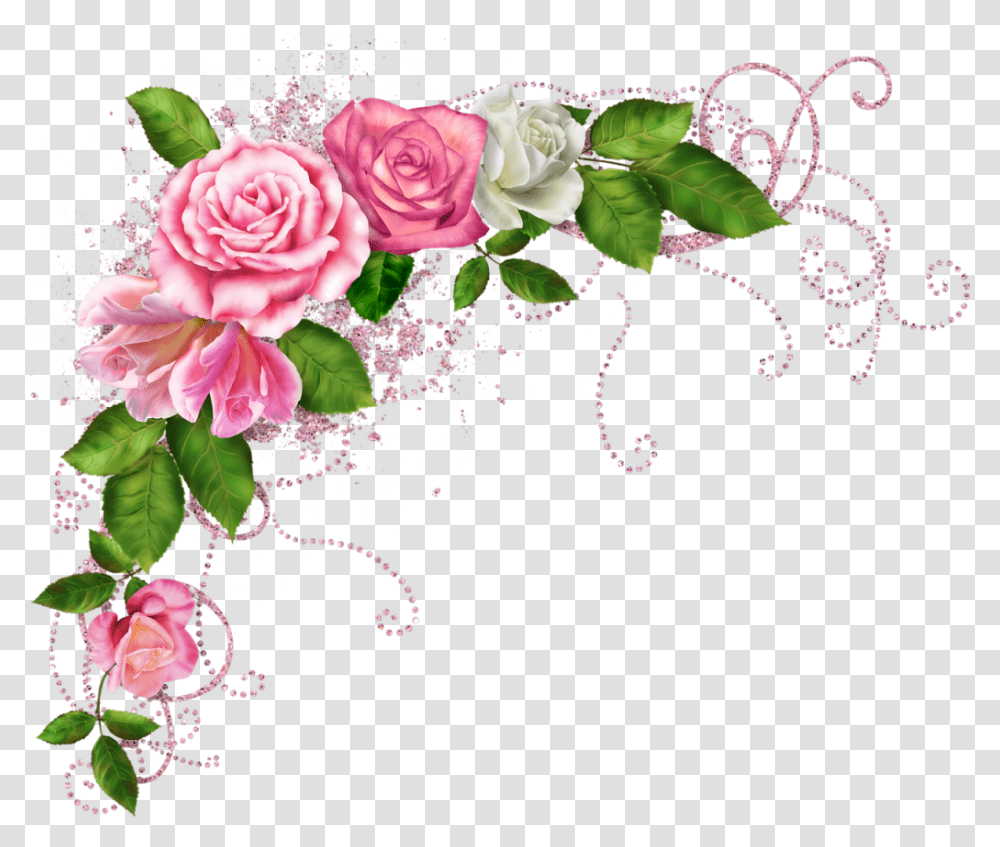Daffodil Border Clipart Roses For Border, Floral Design, Pattern, Plant Transparent Png