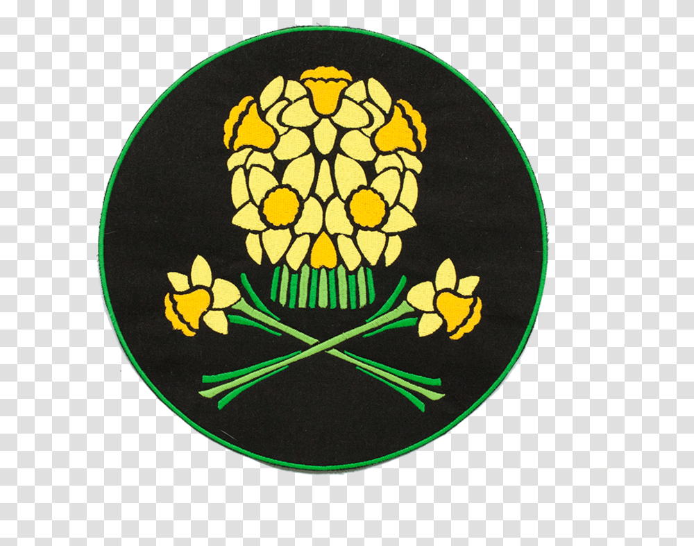 Daffodil Skull Large Back Patch Flower, Symbol, Art, Logo, Trademark Transparent Png
