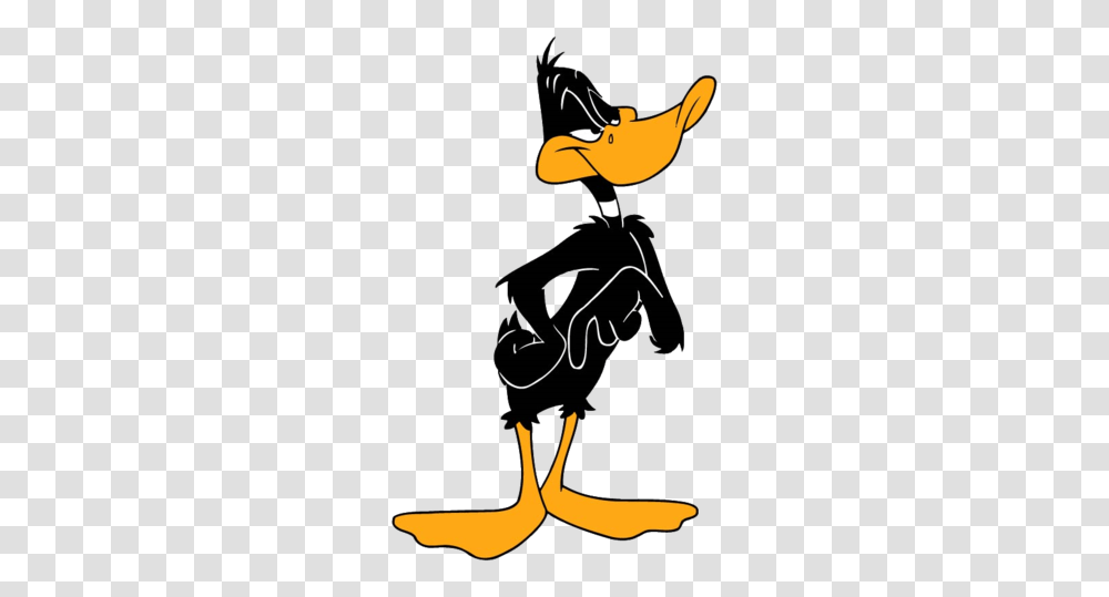 Daffy Duck Antagonists Wiki Fandom Powered, Silhouette, Animal, Bird, Stencil Transparent Png